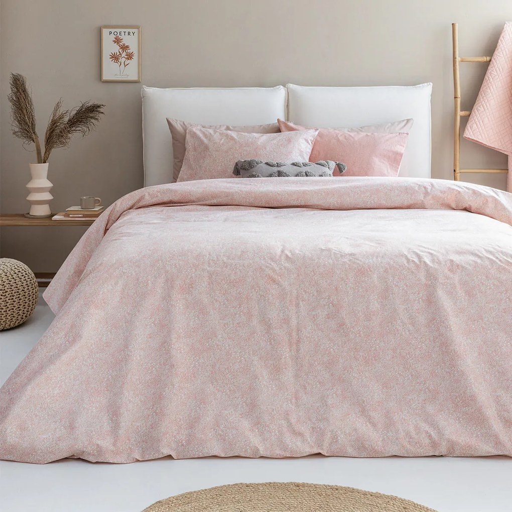 Σεντόνια Μονά (Σετ) Palamaiki Fashion FL6227 Ροζ ΜΕ ΛΑΣΤΙΧΟ 110x200+30