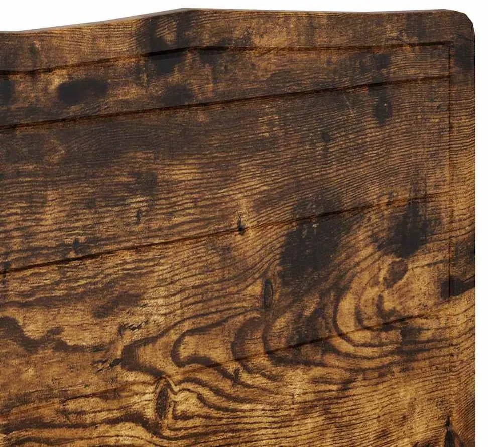 vidaXL Κεφαλάρι με κεφαλάρι Καπνιστό Δρύς 180 cm Επεξεργασμένο ξύλο