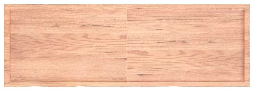 vidaXL Ράφι Τοίχου Ανοιχτό Καφέ 180x60x(2-4)εκ. Επεξ. Μασίφ Ξύλο Δρυός