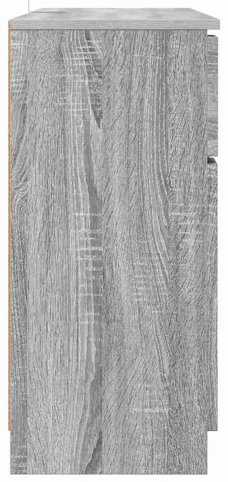 vidaXL Πλαϊνό γραφείο Γκρίζο Σονομα 100 x 30 x 65,6 Επεξεργασμένο ξύλο