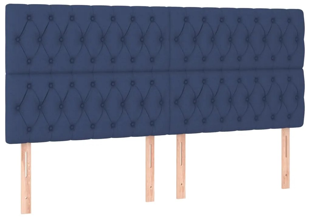 vidaXL Κεφαλάρι Μπλε 180x7x118/128 εκ. Ύφασμα