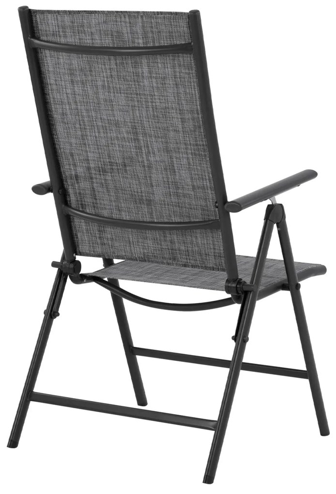 Καρέκλα - Πολυθρόνα ZURI C5700.01 Μεταλλική Πτυσσόμενη 7 Θέσεων με Textilene Γκρί 55x70x103Υ εκ. 2αδα 55x70x103 εκ.