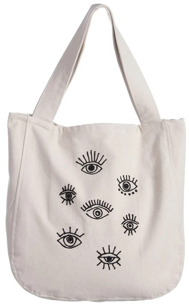 Τσάντα Θαλάσσης (45x45) Nef-Nef Homeware Eyes On Me Ecru