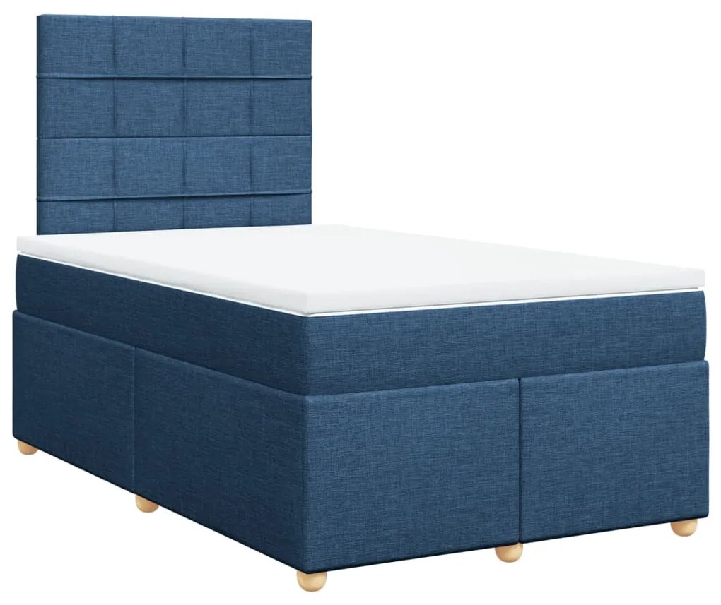 ΚΡΕΒΑΤΙ BOXSPRING ΜΕ ΣΤΡΩΜΑ ΜΠΛΕ 120X190 ΕΚ. ΥΦΑΣΜΑΤΙΝΟ 3293525