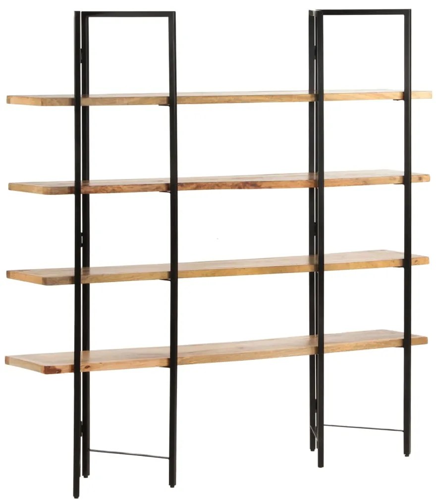 vidaXL Βιβλιοθήκη με 4 Επίπεδα 160 x 35 x 160 εκ. Μασίφ Ξύλο Μάνγκο