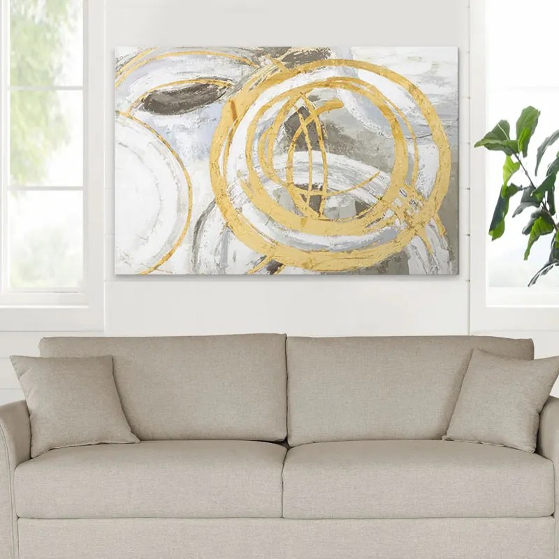 Πίνακας σε καμβά &quot;Exotic Circles&quot; Megapap ψηφιακής εκτύπωσης 140x100x3εκ.