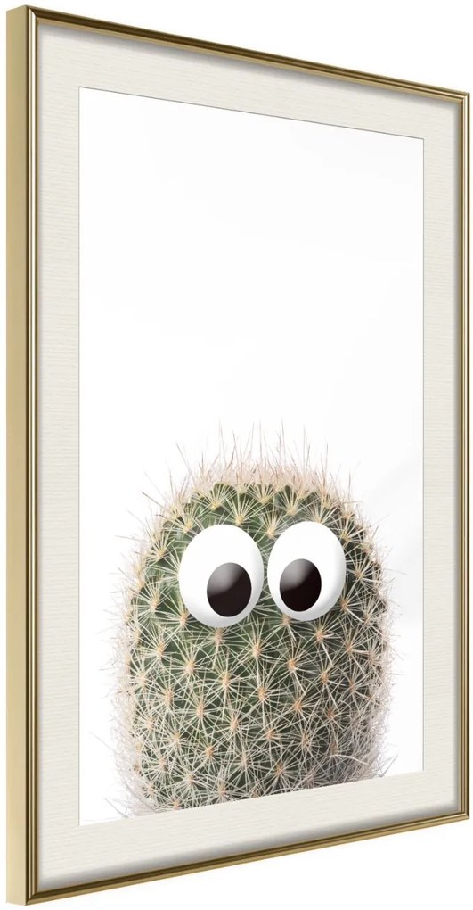 Αφίσα - Funny Cactus II - 30x45 - Χρυσό - Με πασπαρτού