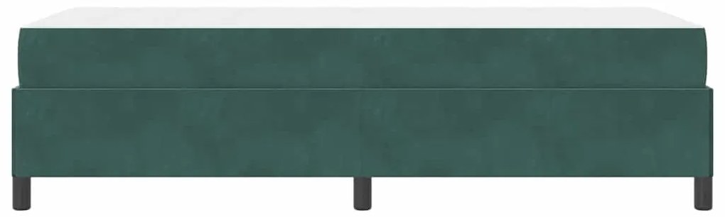 vidaXL Σκελετός Κρεβατιού με στρώμα Σκούρο Πράσινο 90 x 190 cm ύφασμα