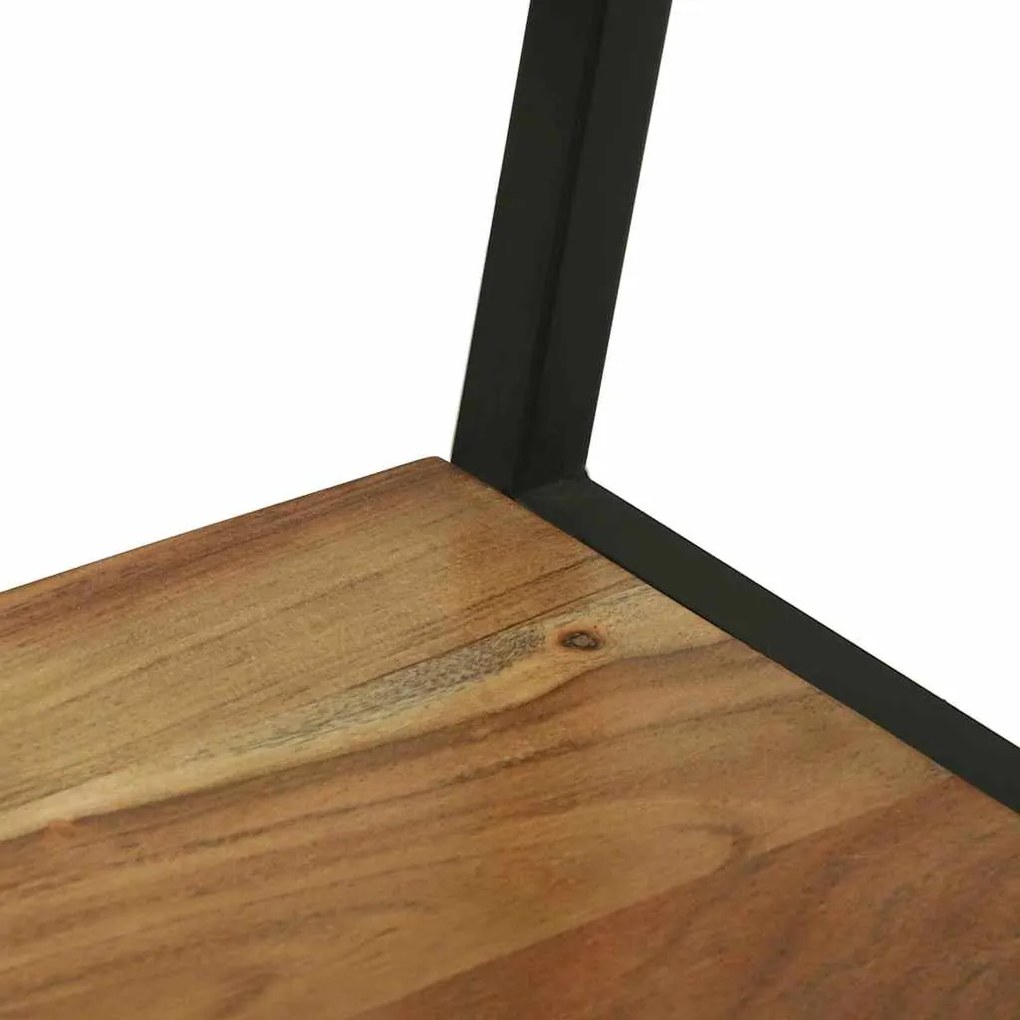 vidaXL Ράφι Ρούχων με ράφι Μαύρο 60 x 45 x 180 εκ. Μασίφ ξύλο ακακίας
