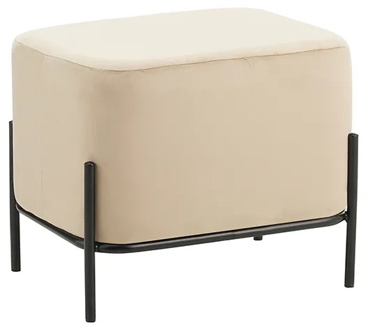Σκαμπό Bella/L Beige Velvet Υφασμα Μέταλλο/Υφασμα 48x37x39cm