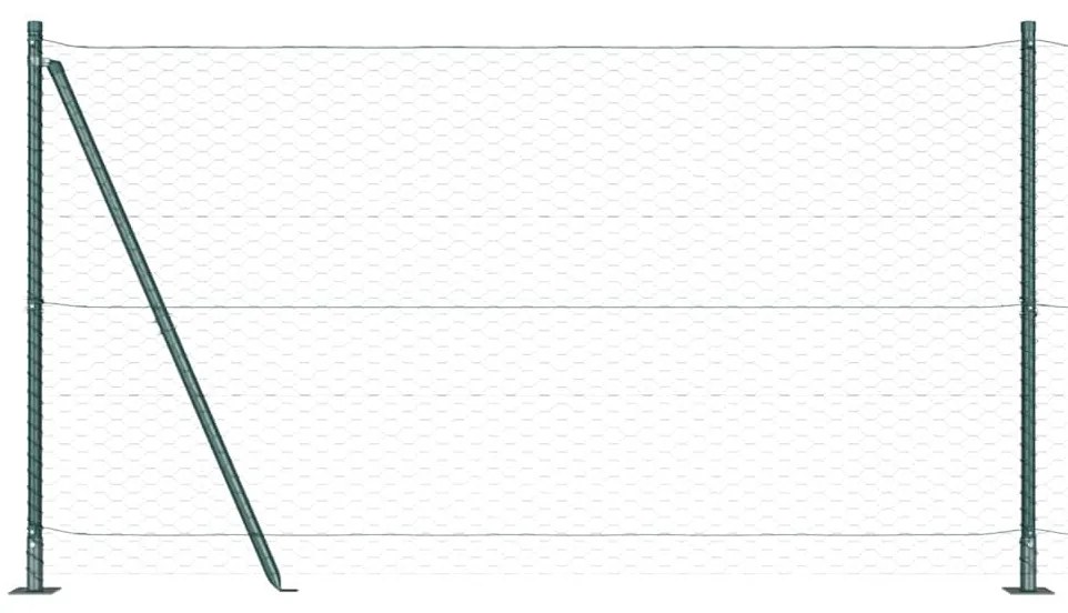 vidaXL Στύλος Περιφράξεων Πράσινο 25 x 1,2 μ (πάνελ 36 χλστ) Ατσάλι