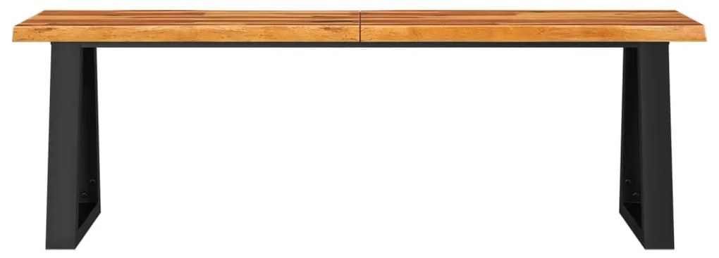 vidaXL Πάγκος με Τεχνοτροπία Live Edge 140 εκ. από Μασίφ Ξύλο Ακακίας