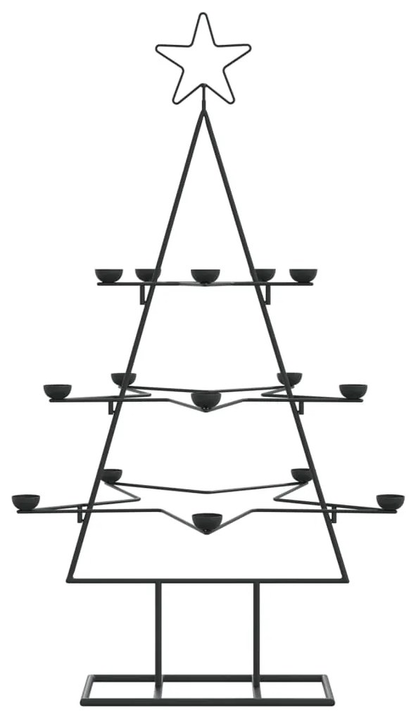 vidaXL Χριστουγεννιάτικο Δέντρο για Διακόσμηση Μαύρο 105 εκ. Μέταλλο