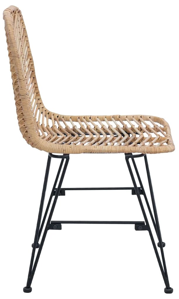 vidaXL Καρέκλα τραπεζαρίας 2 pcs Φυσικό 44 x 47 x 85 εκ.