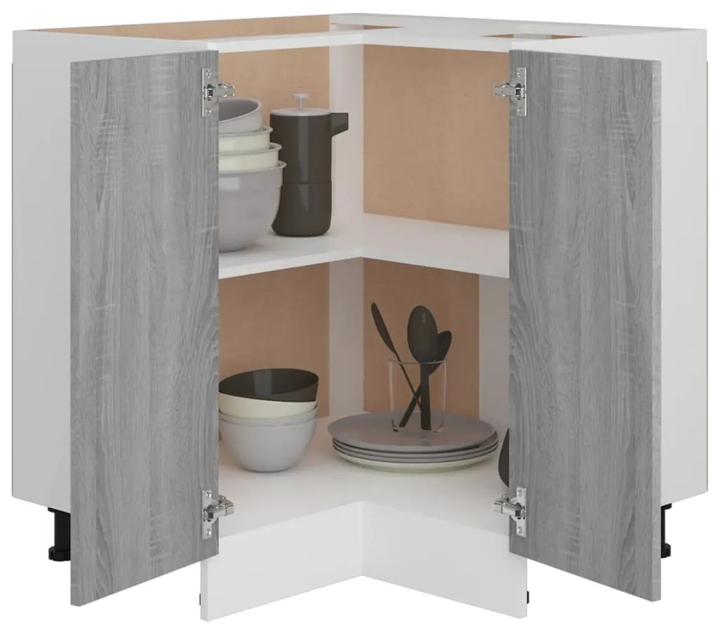 vidaXL Ντουλάπι Κουζίνας Γκρι sonoma75,5x75,5x80,5εκ. Επεξεργ. Ξύλο