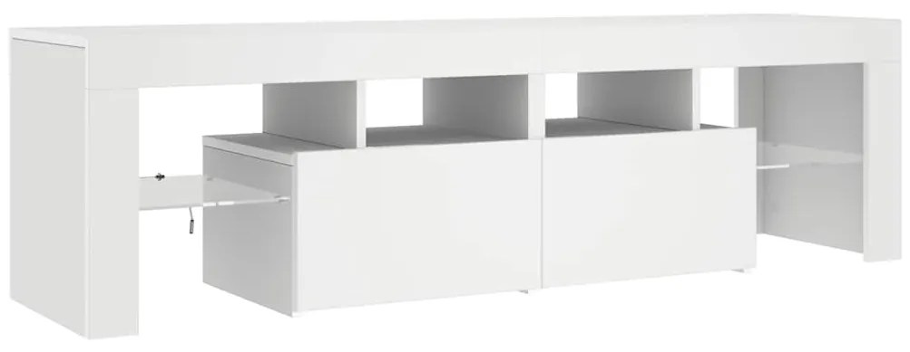 vidaXL Έπιπλο Τηλεόρασης με LED Λευκό 140 x 36,5 x 40 εκ.
