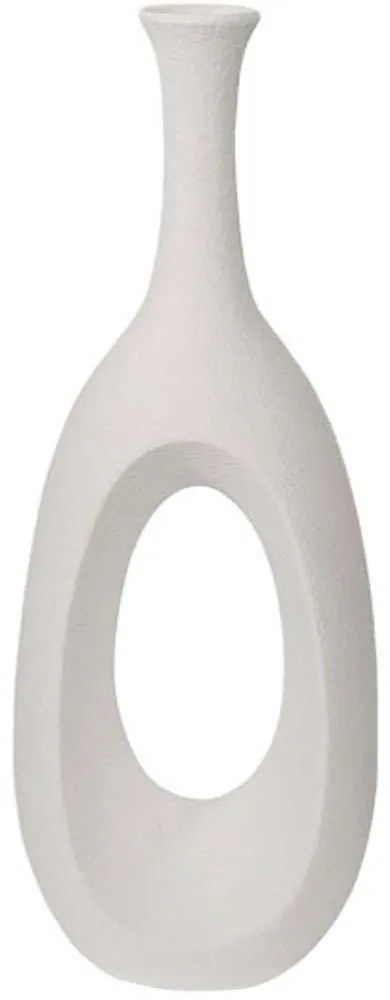 Βάζο Τρύπα 06-00-94702 27x20x76cm White Marhome Υαλοβάμβακας