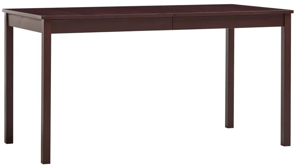 vidaXL Τραπεζαρία Σκούρο Καφέ 140 x 70 x 73 εκ. από Ξύλο Πεύκου