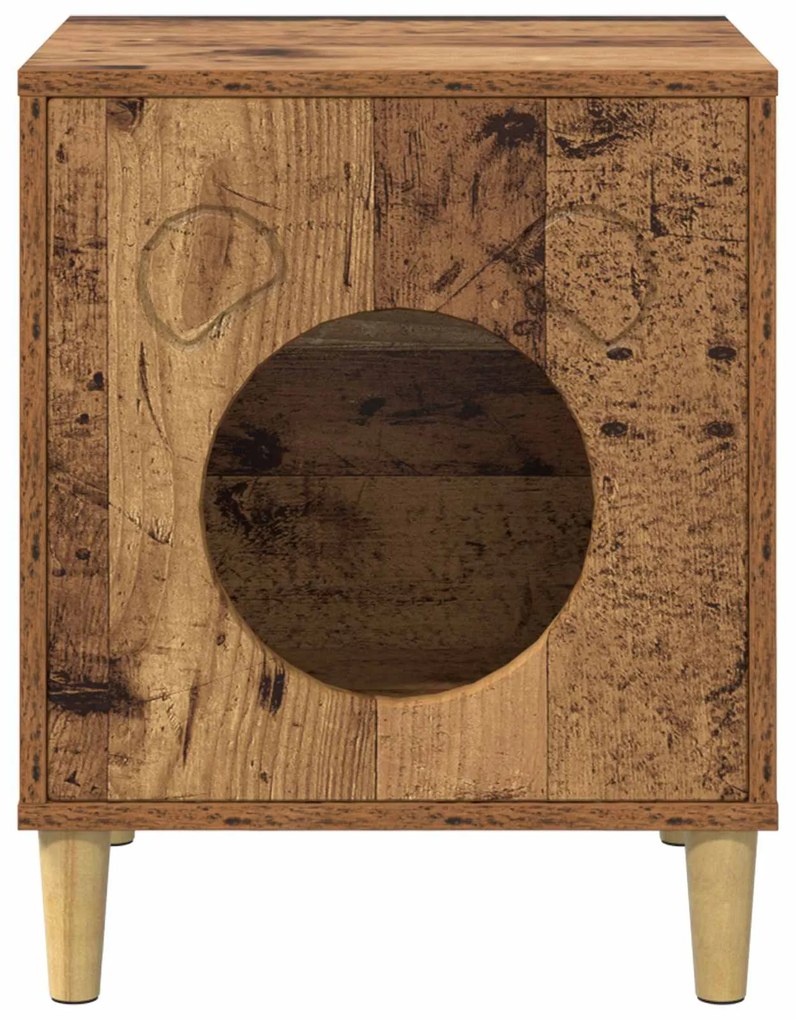 vidaXL Σπίτι Γάτας Παλιό ξύλο 42,5 x 40 x 53 εκ Επεξεργασμένο ξύλο