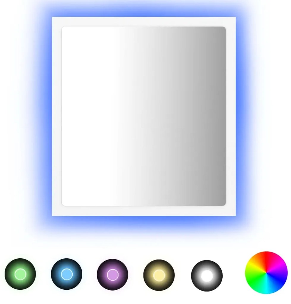 Καθρέφτης Μπάνιου με LED Λευκός 40 x 8,5 x 37 εκ. Ακρυλικός 804908