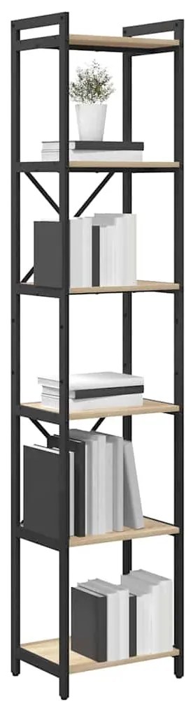 vidaXL Βιβλιοθήκη Sonoma Δρυς 40 x 30 x 188 εκ Επεξεργασμένο ξύλο