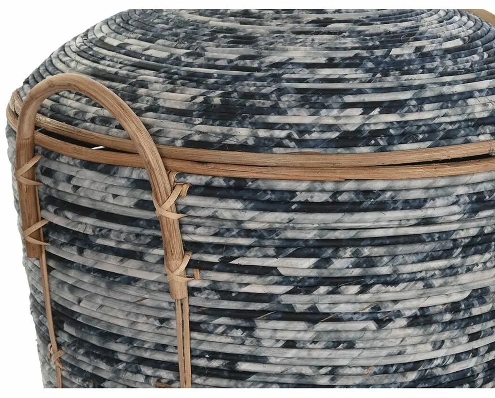 Σετ Καλαθιών DKD Home Decor Λευκό Μαύρο Φυσικό