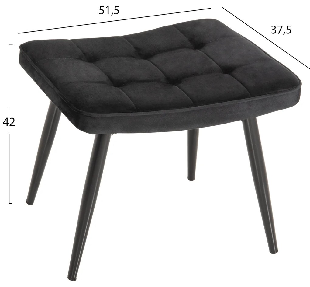 ΠΟΛΥΘΡΟΝΑ ΜΠΕΡΖΕΡΑ CRAWLEY ΜΕ ΥΠΟΠΟΔΙΟ HM8918.04 ΜΑΥΡΟ ΒΕΛΟΥΔΟ 70x57x103Y εκ. (1 Τεμμάχια)