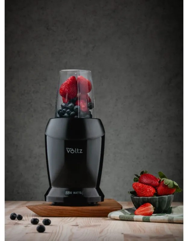 Nutri Blender Oliver Voltz OV51162D, 1200 W, 2 φλιτζάνια, BPA Free, 1L/800 ml, θρυμματισμός πάγου, μαύρο
