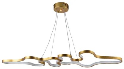 Φωτιστικό Κρεμαστό L90xW27xΗ80cm Κύματα Χρυσό Ματ Led 28w 3000K 1500lm PDC 680 GD ARlight 0104426