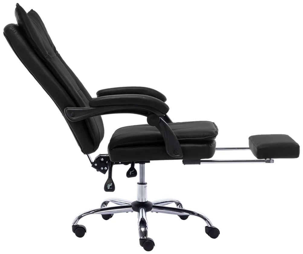 vidaXL Πολυθρόνα Γραφείου Μαύρη από Συνθετικό Δέρμα