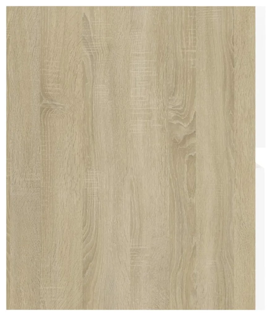 vidaXL Ντουλάπι Νιπτήρα Λευκό/Sonoma Δρυς 60x38,5x45 εκ. Μοριοσανίδα
