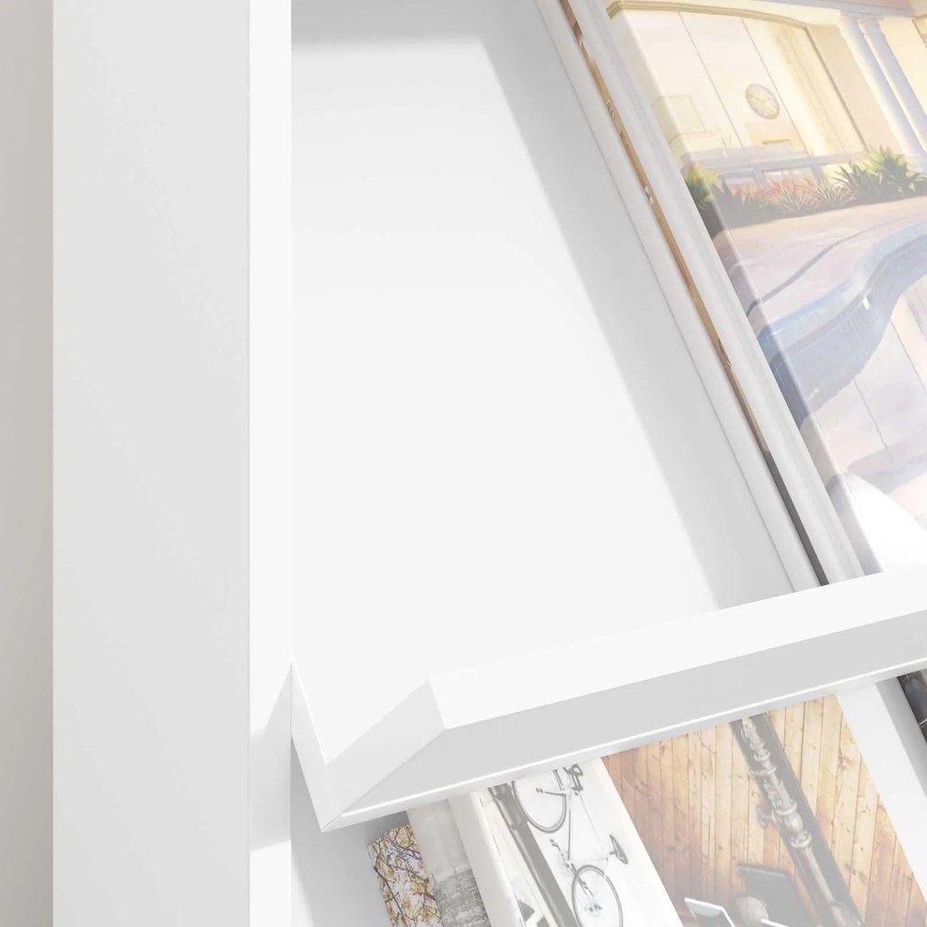 vidaXL Ράφι Περιοδικών Λευκό 70 x 41 x 156 εκ. Επεξεργασμένο ξύλο