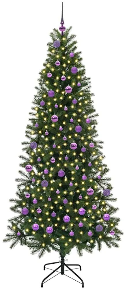 vidaXL Τεχνητό Χριστουγεννιάτικο Δέντρο Πράσινο 210 cm ΠΕ και PVC