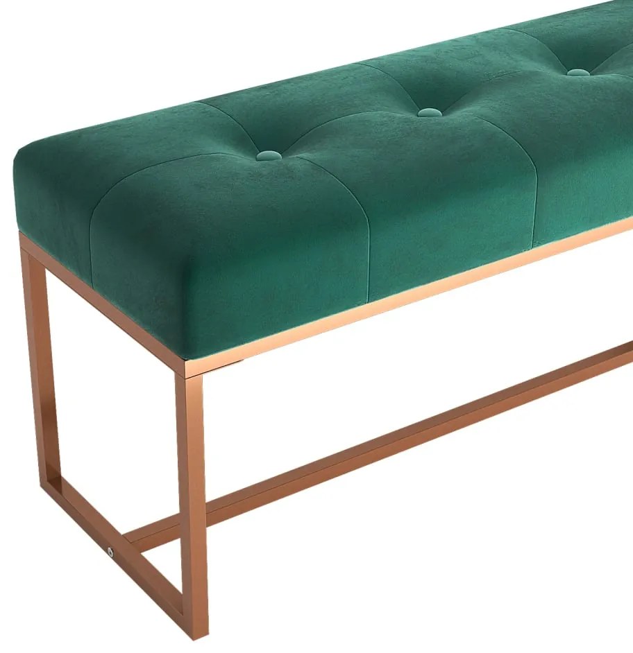 vidaXL Πάγκος Σκούρο Πράσινο 110 x 36 x 45 εκ. Βελούδινος
