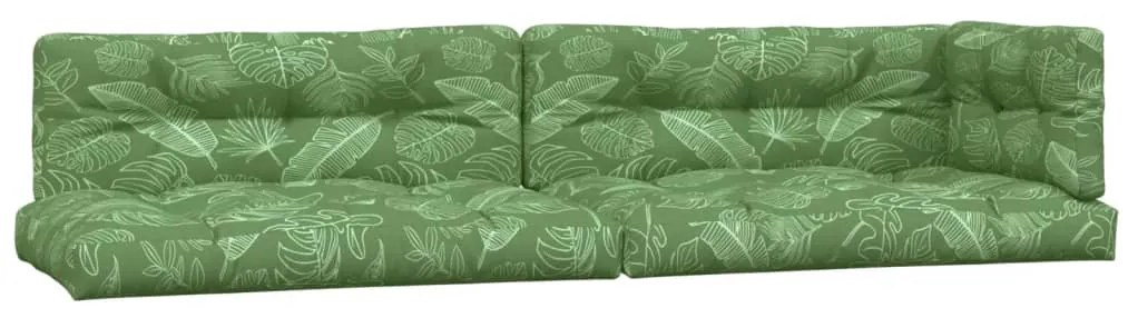 vidaXL Μαξιλάρια Παλέτας 5 τεμ. Σχέδιο Φύλλων Υφασμάτινα