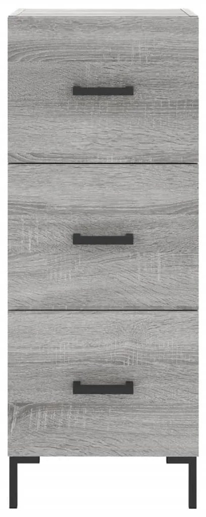 vidaXL Μπουφές Sonoma Γκρι 34,5 x 34 x 180 εκ. από Επεξεργασμένο Ξύλο