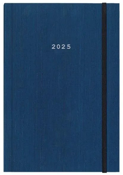Next ημερολόγιο 2025 fabric ημερήσιο δετό μπλε  με λάστιχο 12x17εκ.  τμχ.