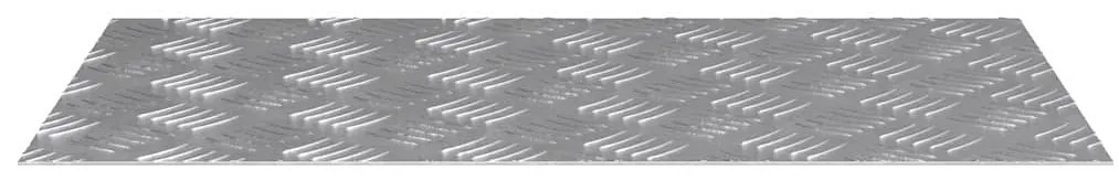vidaXL Επιφάνειες Καρό 2 pcs Ασημί 70 x 40 cm Αλουμίνιο