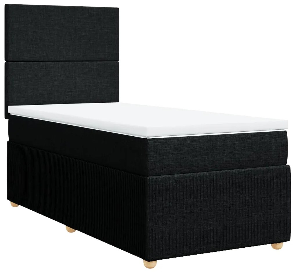 ΚΡΕΒΑΤΙ BOXSPRING ΜΕ ΣΤΡΩΜΑ ΜΑΥΡΟ 100 X 200 ΕΚ. ΥΦΑΣΜΑΤΙΝΟ 3291962