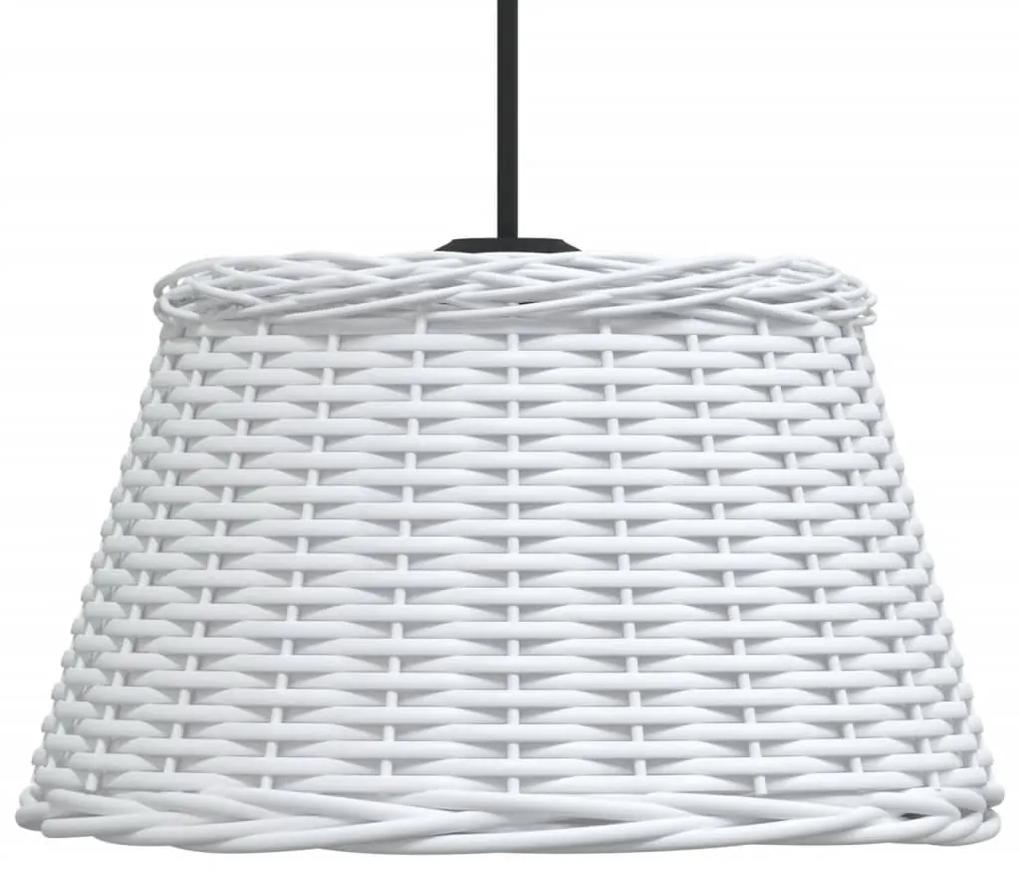 vidaXL Καπέλο Φωτιστικού Οροφής Λευκό Ø50x30 εκ. από Wicker