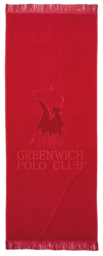 Πετσέτα Θαλάσσης Βαμβακερή 90x190εκ. Essential 3657 Κόκκινη Greenwich Polo Club