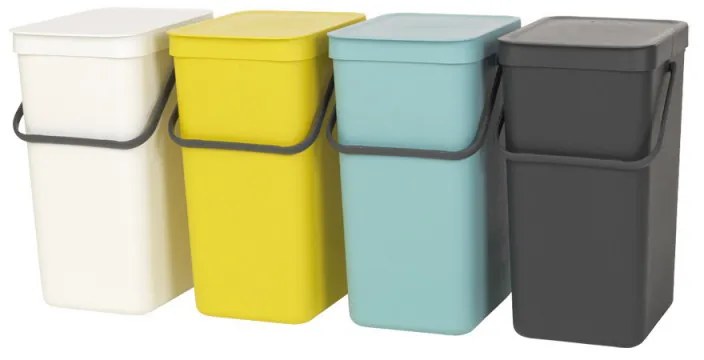 Brabantia Sort&Go κάδος χωριστής συλλογής 648978, 16 l, Χειρολαβή, Επιτοίχιος, Σκούρο γκρι