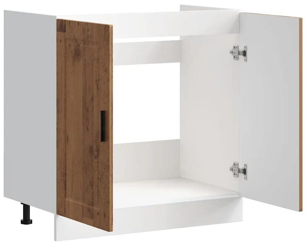 vidaXL Ντουλάπι βάσης νεροχύτη Porto Παλιό Ξύλο 80x46x81,5 cm