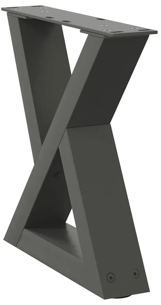 vidaXL Πόδια Τραπεζιού Σαλονιού 2 τεμ. Ανθρακί 30x(30-31,3) εκ. Ατσάλι