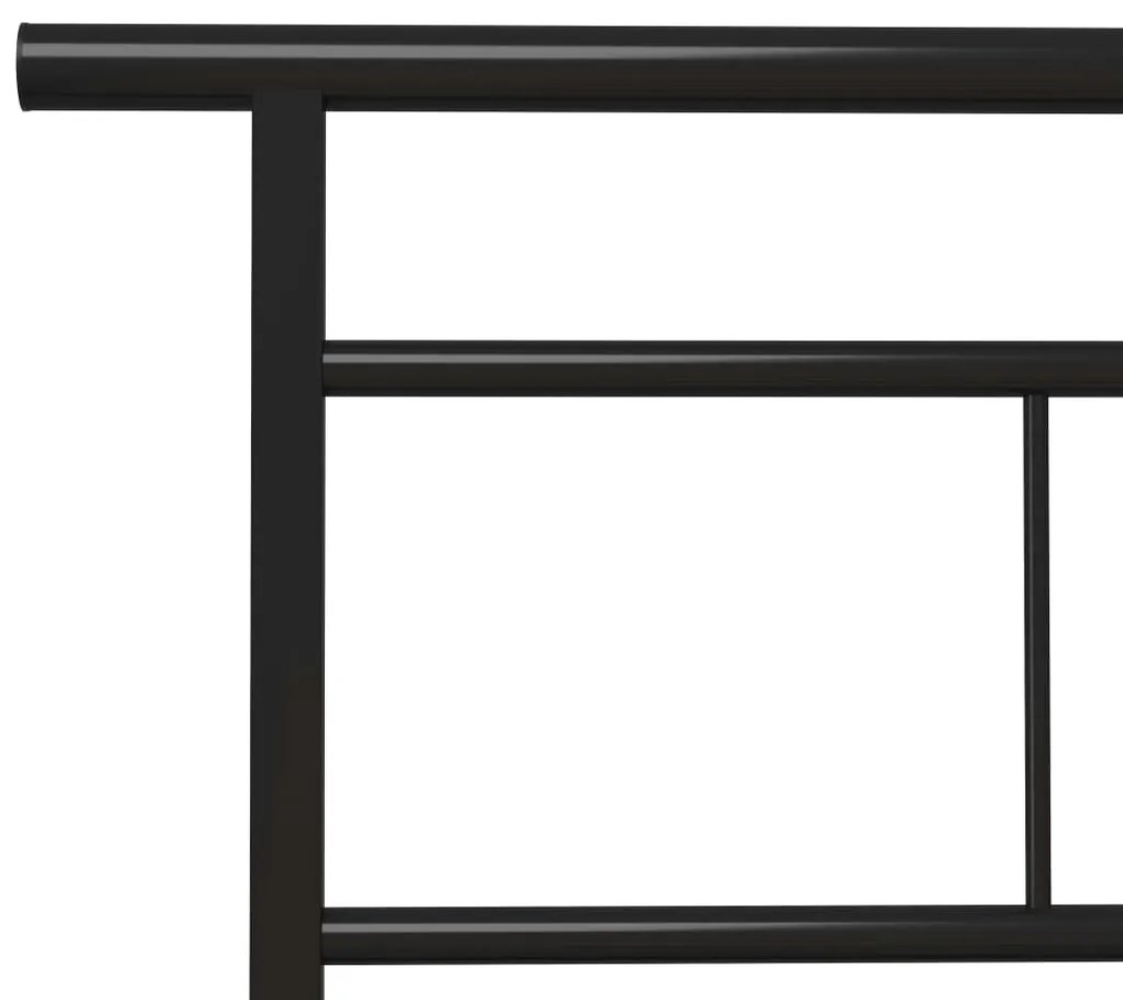 vidaXL Πλαίσιο Κρεβατιού Μαύρο 90 x 200 εκ. Μεταλλικό