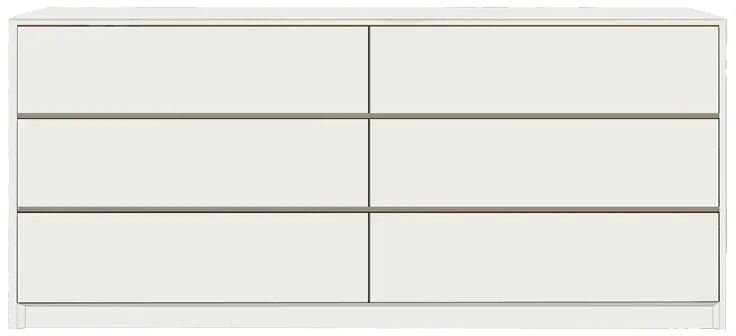 Συρταριέρα Kuanger pakoworld mdf σε λευκή απόχρωση 120x40x70εκ