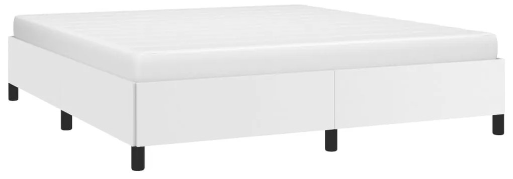 vidaXL Πλαίσιο Κρεβατιού Λευκό 180x200 εκ. από Συνθετικό Δέρμα