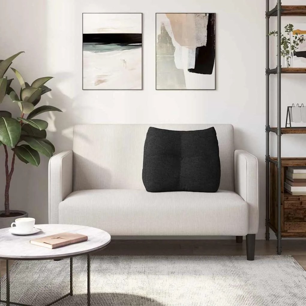 vidaXL Μαξιλάρι Πλάτης Μαύρο 60 x 24 x 50 εκ ύφασμα