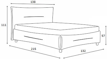 Κρεβάτι επενδυμένο HELENA 120x200 DIOMMI 45-833