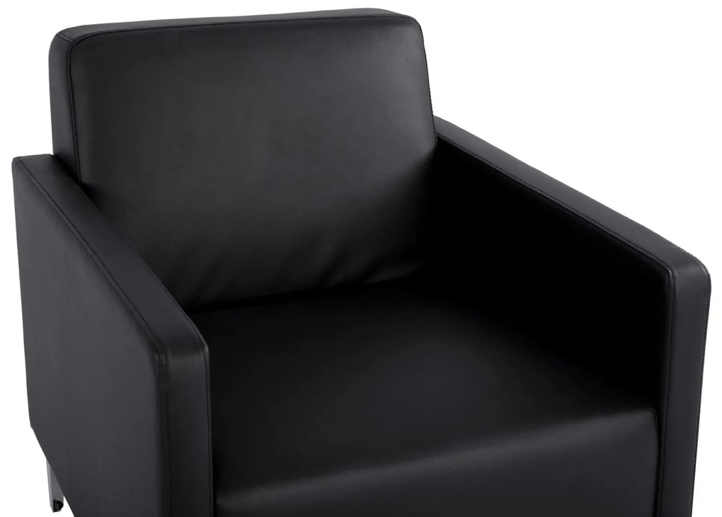 Πολυθρόνα NELLIE C3159.11 με PU Μαύρο 64x71x71Υ εκ. 64x71x71 εκ.